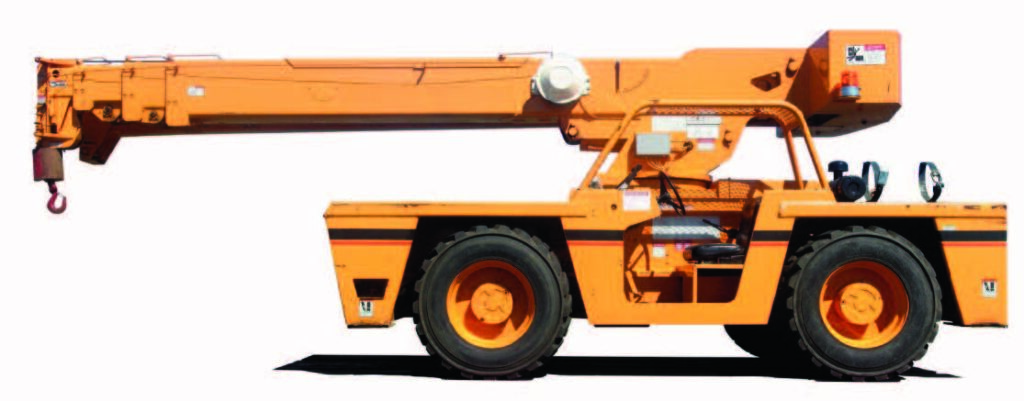 Side view of a crane